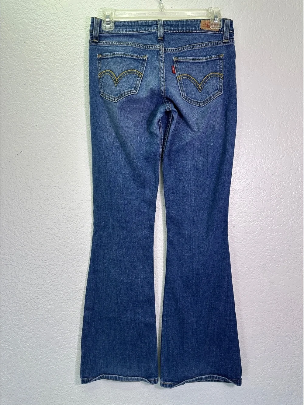 Women’s Sz 1M Levi’s Superlow 518 Jeans Bootcut Stretch Distressed Y2K